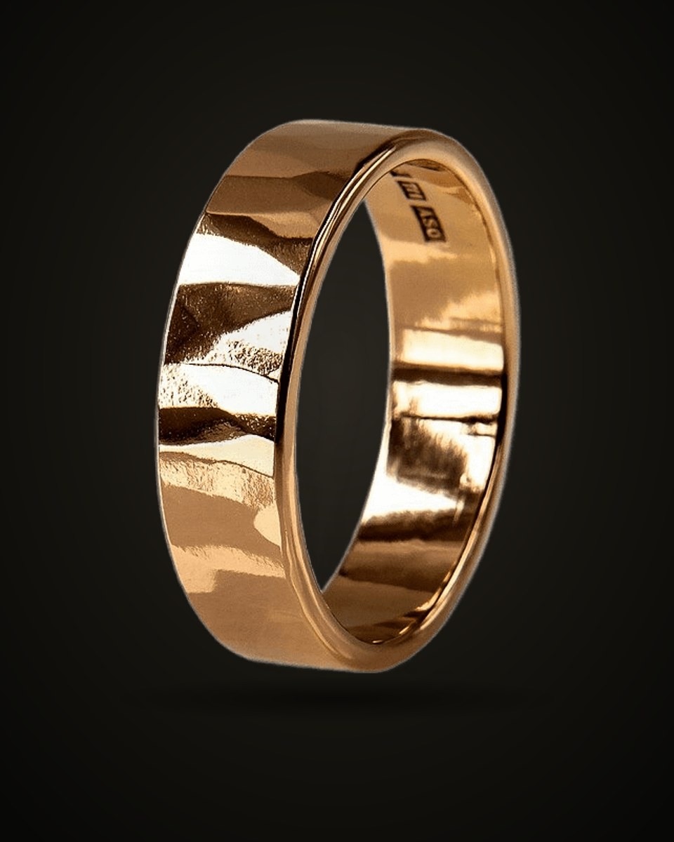 Argolla Espejo 6 mm · Oro laminado italiano 18k