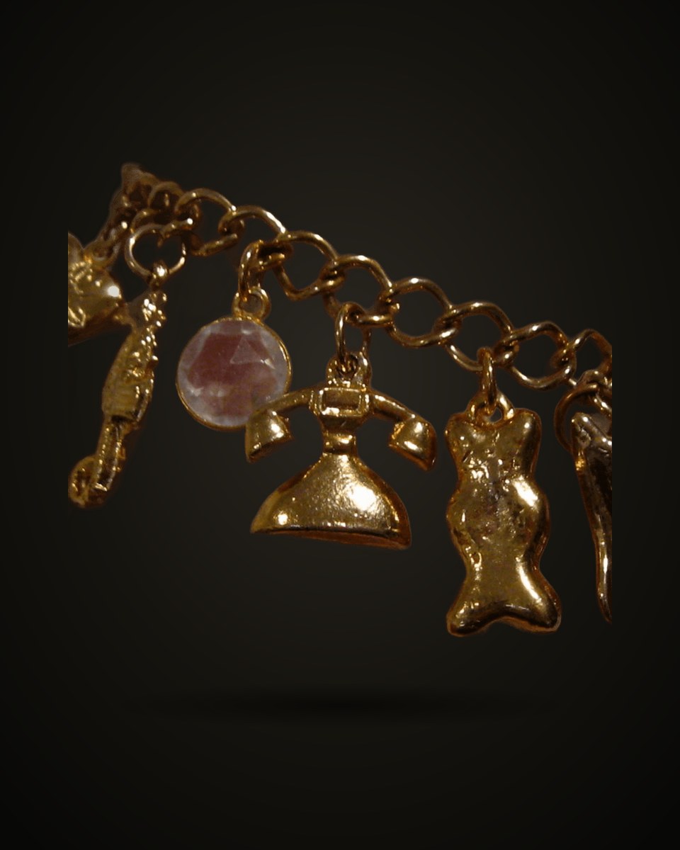 Pulsera de Dijes · Oro laminado italiano 18k
