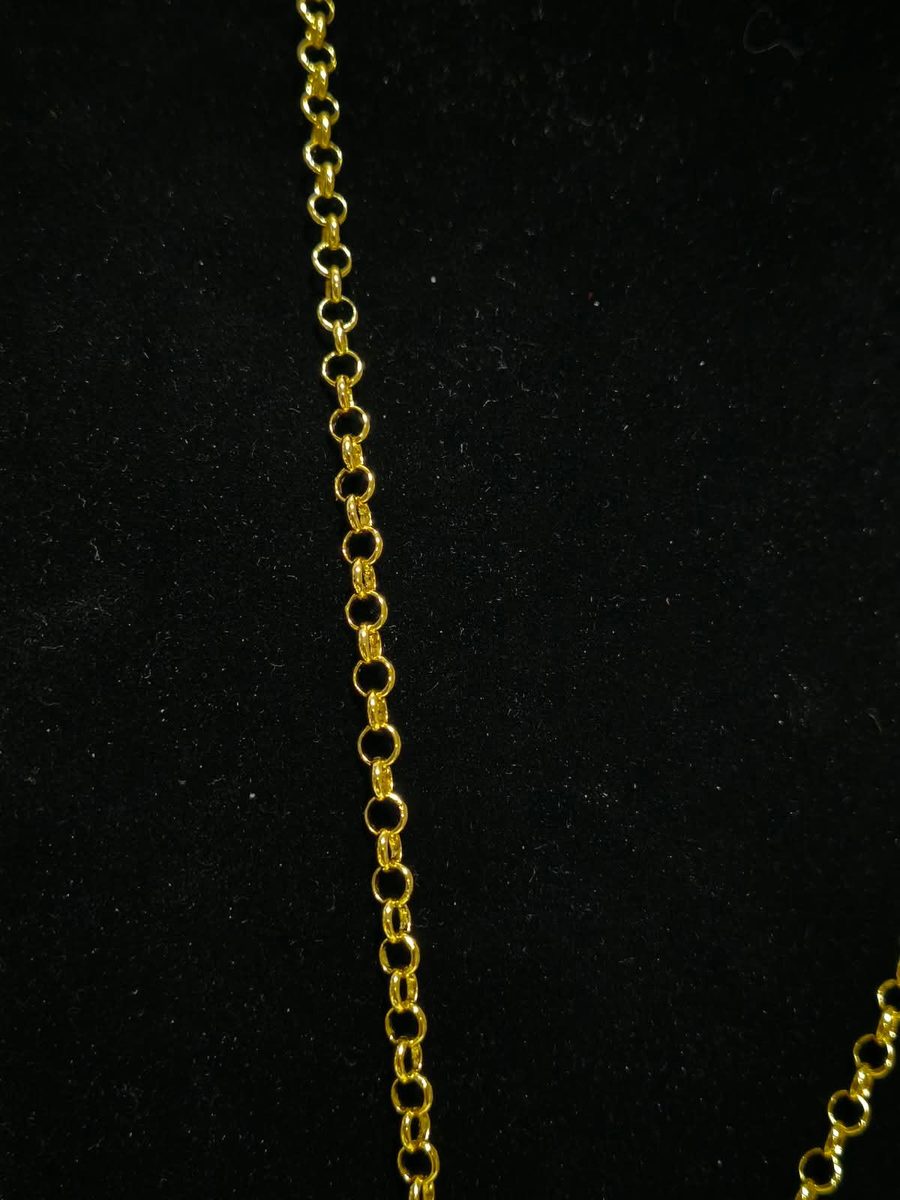 Rolo 60 cm + Colgante Cristo Diamantado 14k